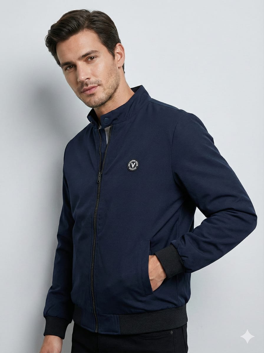 Van Heusen Men’s Navy Smart-Bomber Jacket